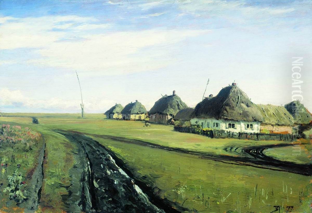 Doroga u derevni Oil Painting by Vasily Polenov