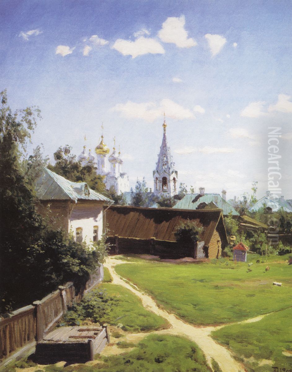 <<Moskovskij dvorik>> Oil Painting by Vasily Polenov