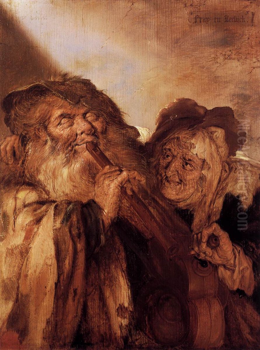 Beautiful and Ugly Oil Painting by Adriaen van de Venne