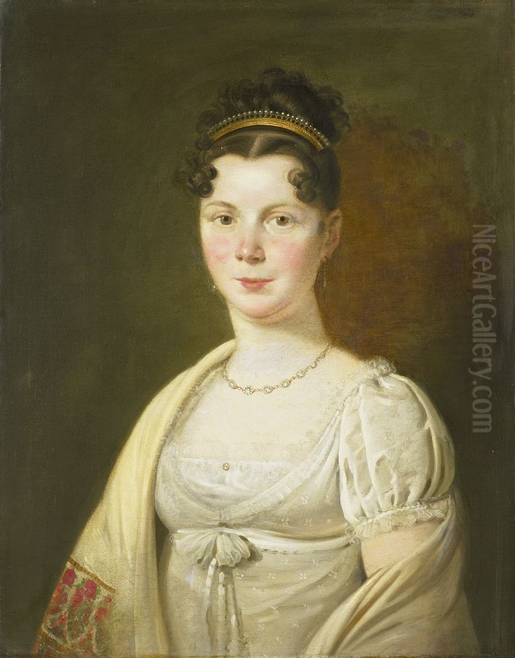 Portrait of Wilhelmina Maria Haack Oil Painting by Adriaan de Lelie