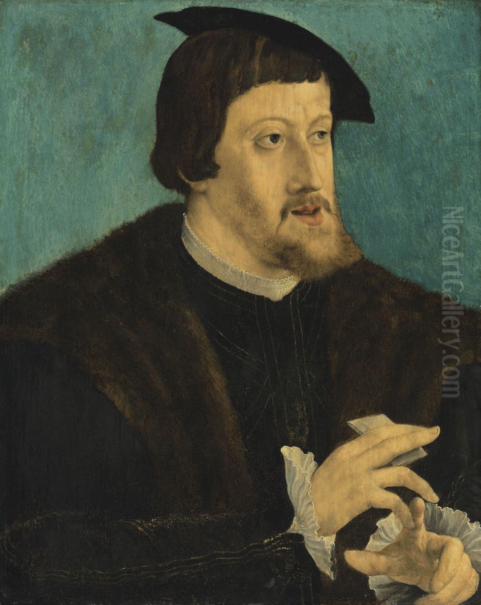 Portrait of Charles V, Holy Roman Emperor (1500-1558) Oil Painting by Jan Cornelisz Vermeyen