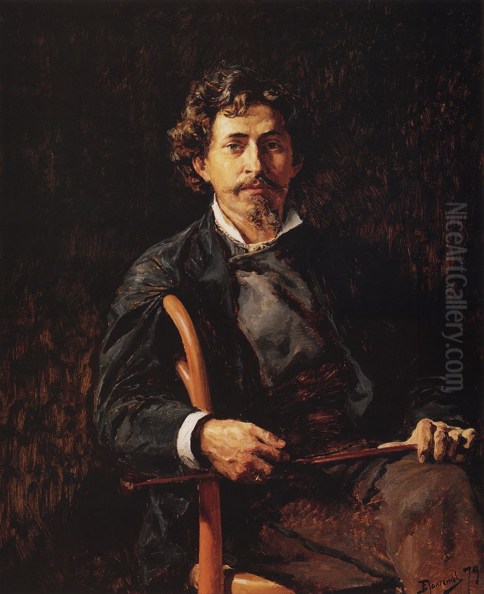 <<Delt va Ilya Repin yambik>> Oil Painting by Vasily Polenov