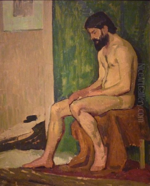 Seated bearded man Oil Painting by Roger de La Fresnaye