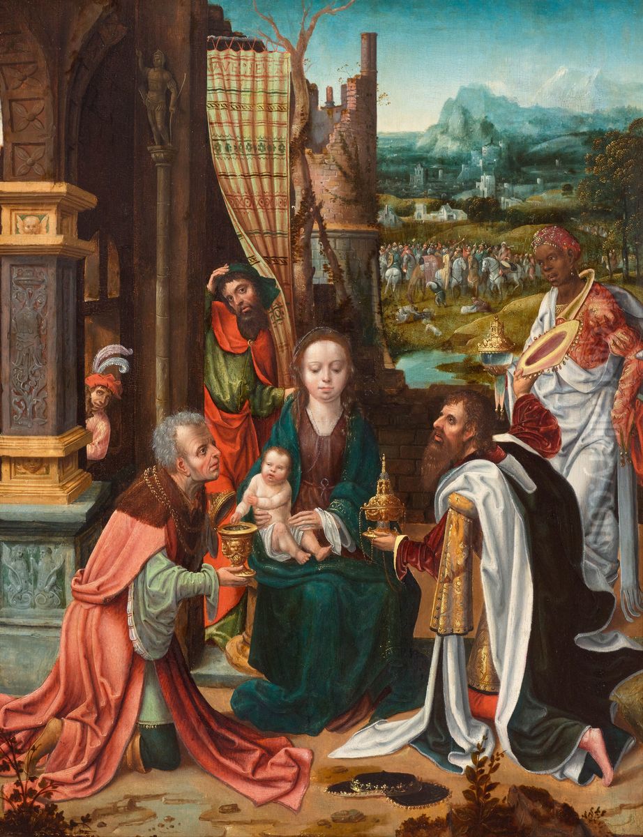 Adoration of the Magi Oil Painting by Adriaen Van Overbeke Adoration of the Magi Oil Painting by Adriaen Van Overbeke