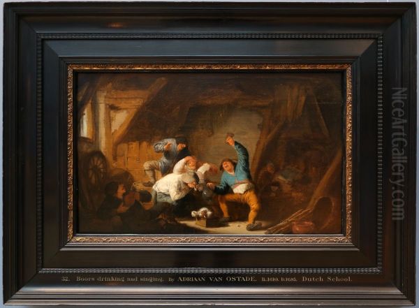 louts who drink and sing Oil Painting by Adriaen van Ostade