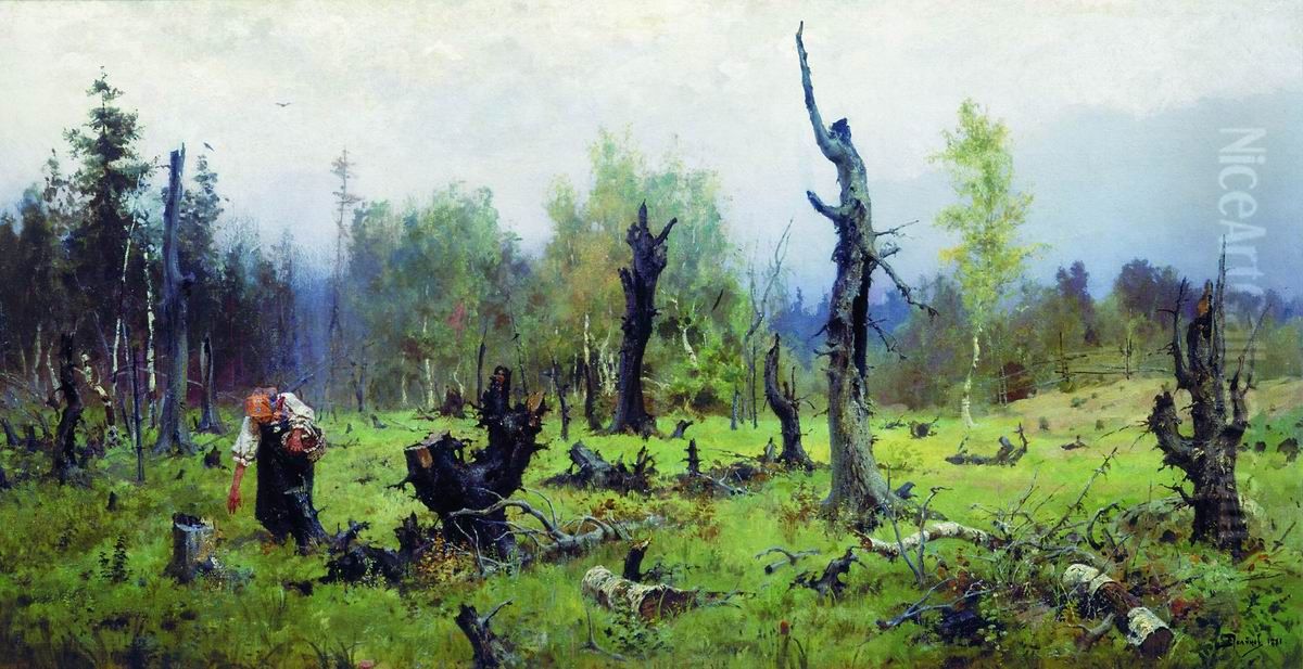 Gorelyj les Oil Painting by Vasily Polenov