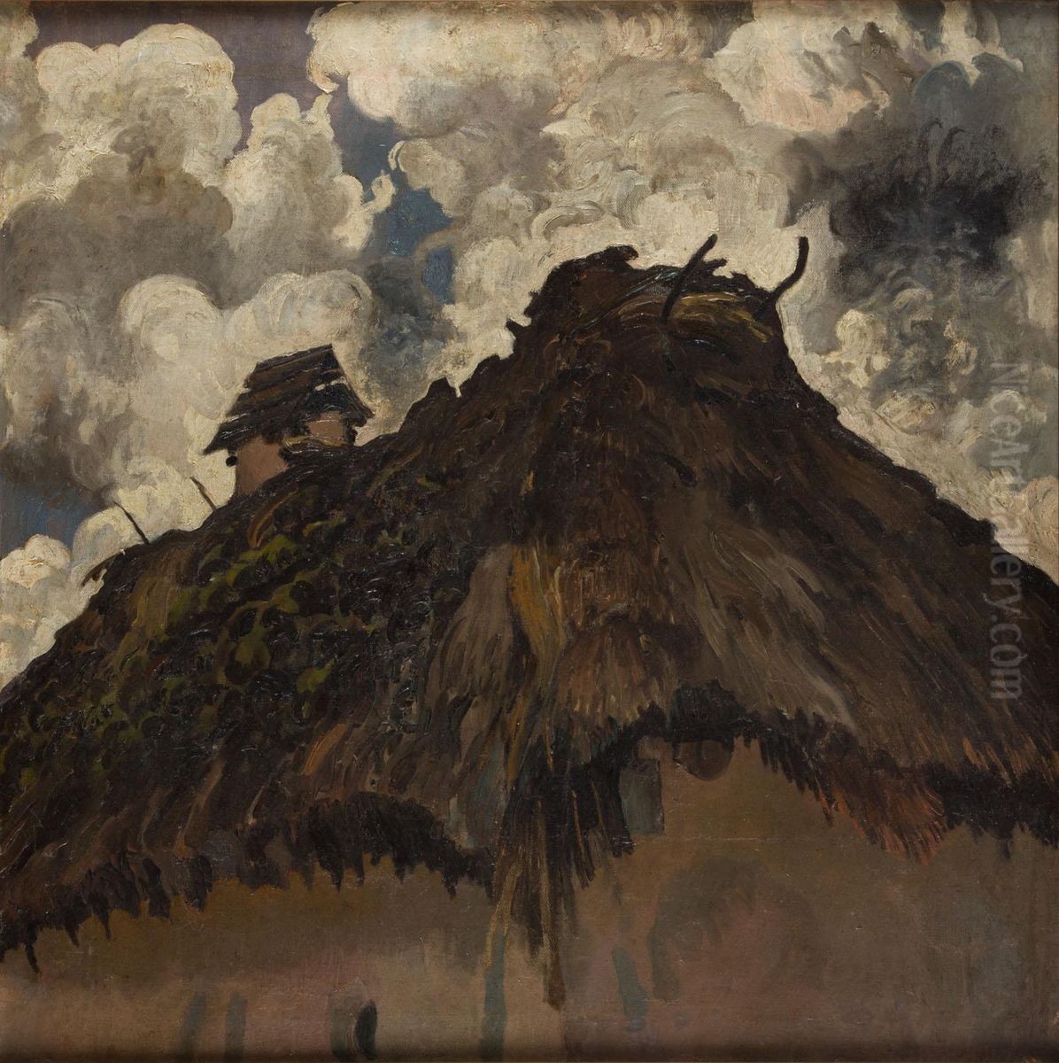 Chata Oil Painting by Ferdynand Ruszczyc