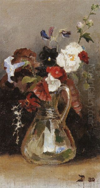 Buket cvetov Oil Painting by Vasily Polenov