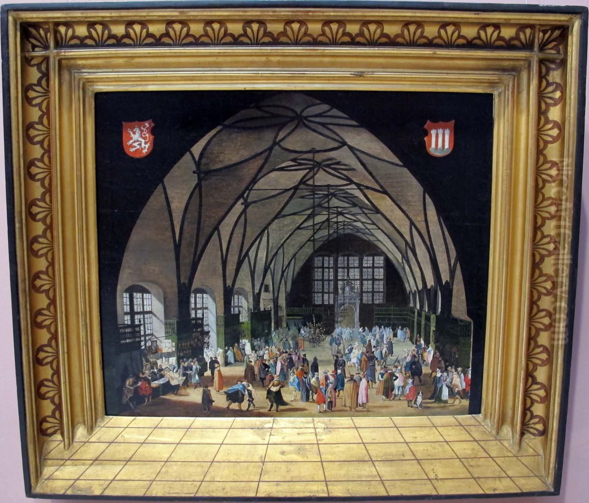 sala nel palazzo di hradcany Oil Painting by Aegidius Sadeler