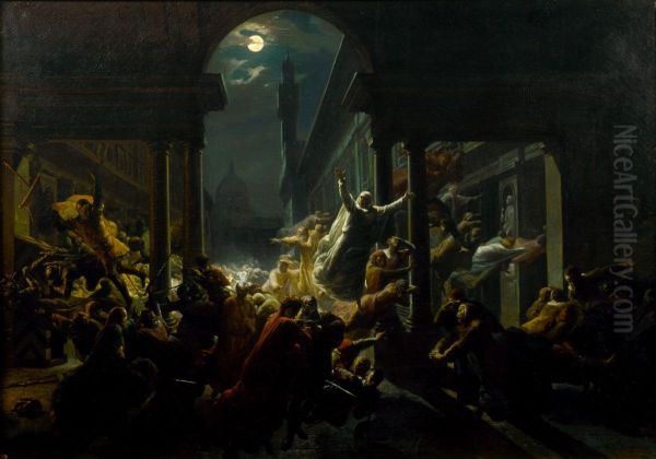 sogno di un esule Oil Painting by Eugenio Agneni