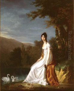Portrait of Aglae Auguie in Malmaison's garden