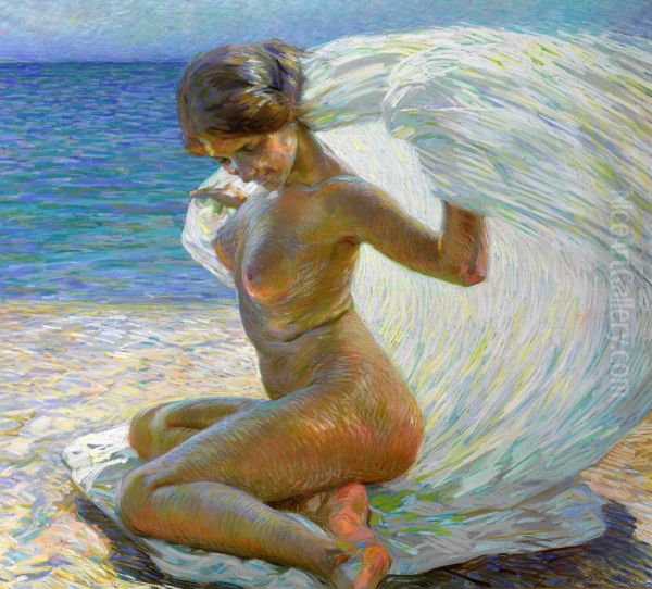 After the bath Oil Painting by Gino Piccioni