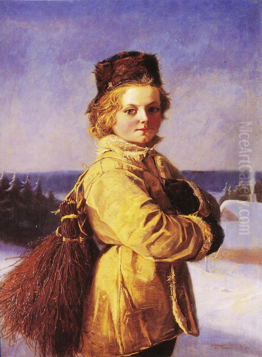 Luutapoika Oil Painting by Alexandra Frosterus-Saltin