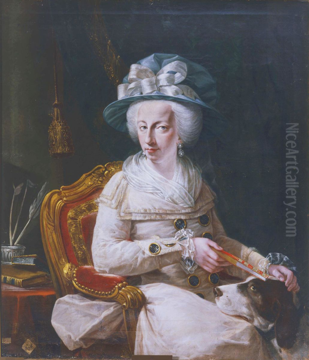Portrait ofArchduchess Maria Amalia of Austria(1746-1804) Oil Painting by Johann Zoffany