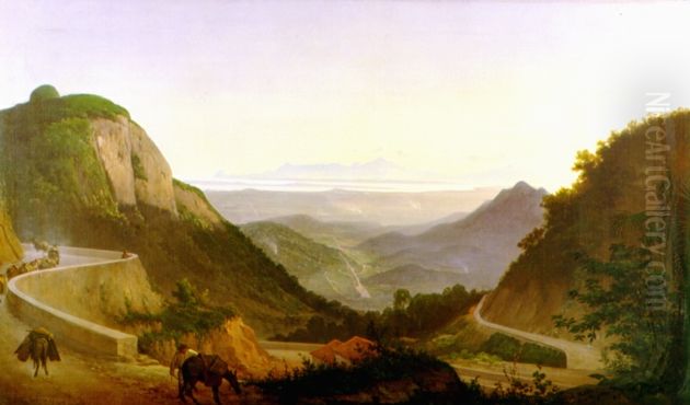 Landscape of Rio de Janeiro Oil Painting by Agostinho Jose da Mota