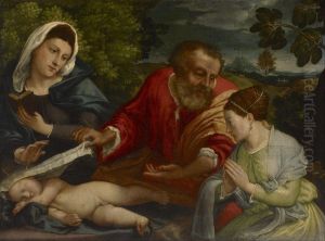 The Holy Family with a Donatrix as Saint Catherine of Alexandria