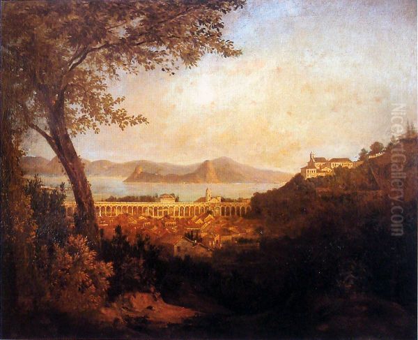 Vista do Rio de Janeiro Oil Painting by Agostinho Jose da Mota