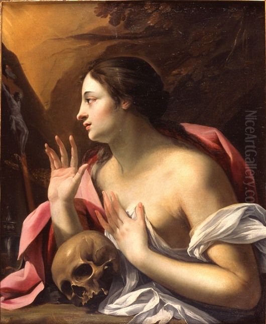 La Madeleine penitente Oil Painting by Nicolas Chaperon