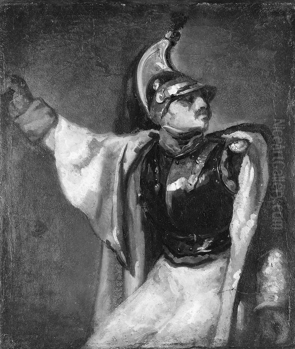 Study for Wounded Cuirassier Oil Painting by Theodore Gericault