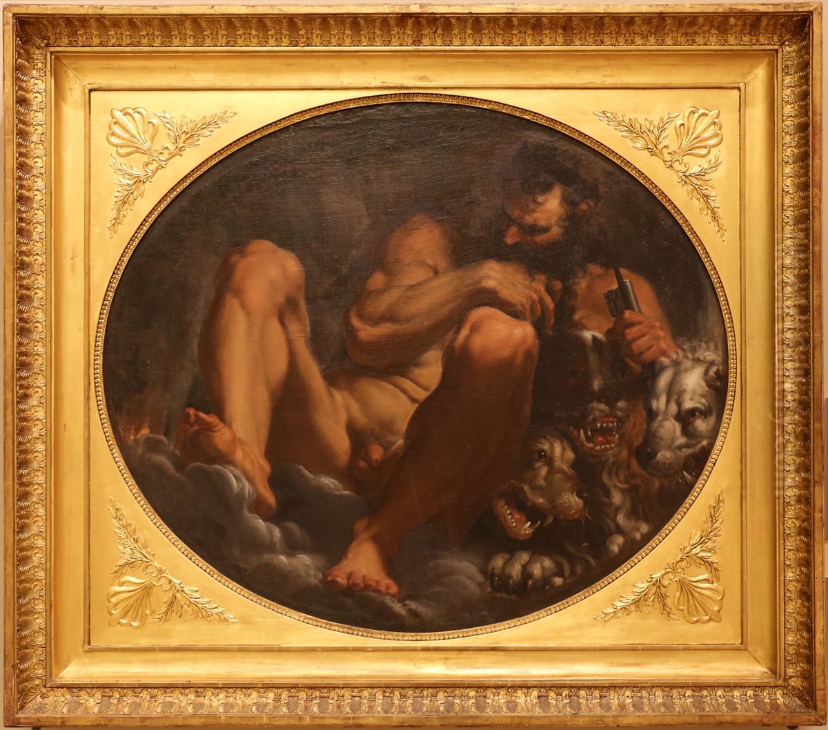 Pluto (Hades) Oil Painting by Agostino Carracci
