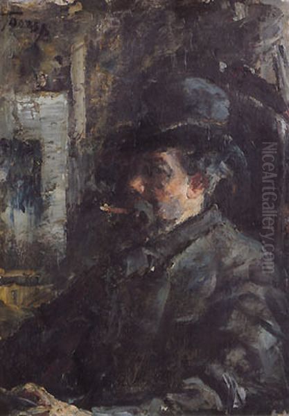 Portret van de schilder Vogels Oil Painting by Jan Toorop