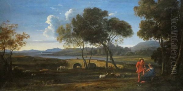 A Classical Landscape Oil Painting by Claude Lorrain