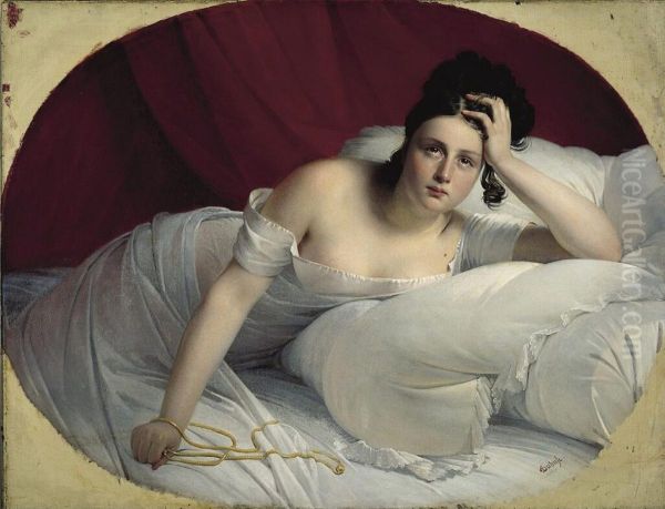 Les Regrets Oil Painting by Claude-Marie Dubufe