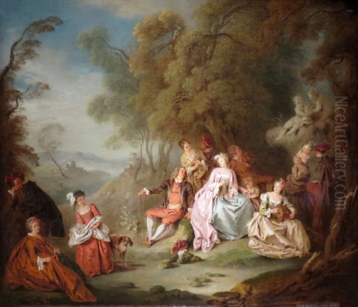 Fete Champetre Oil Painting by Jean-Baptiste Pater