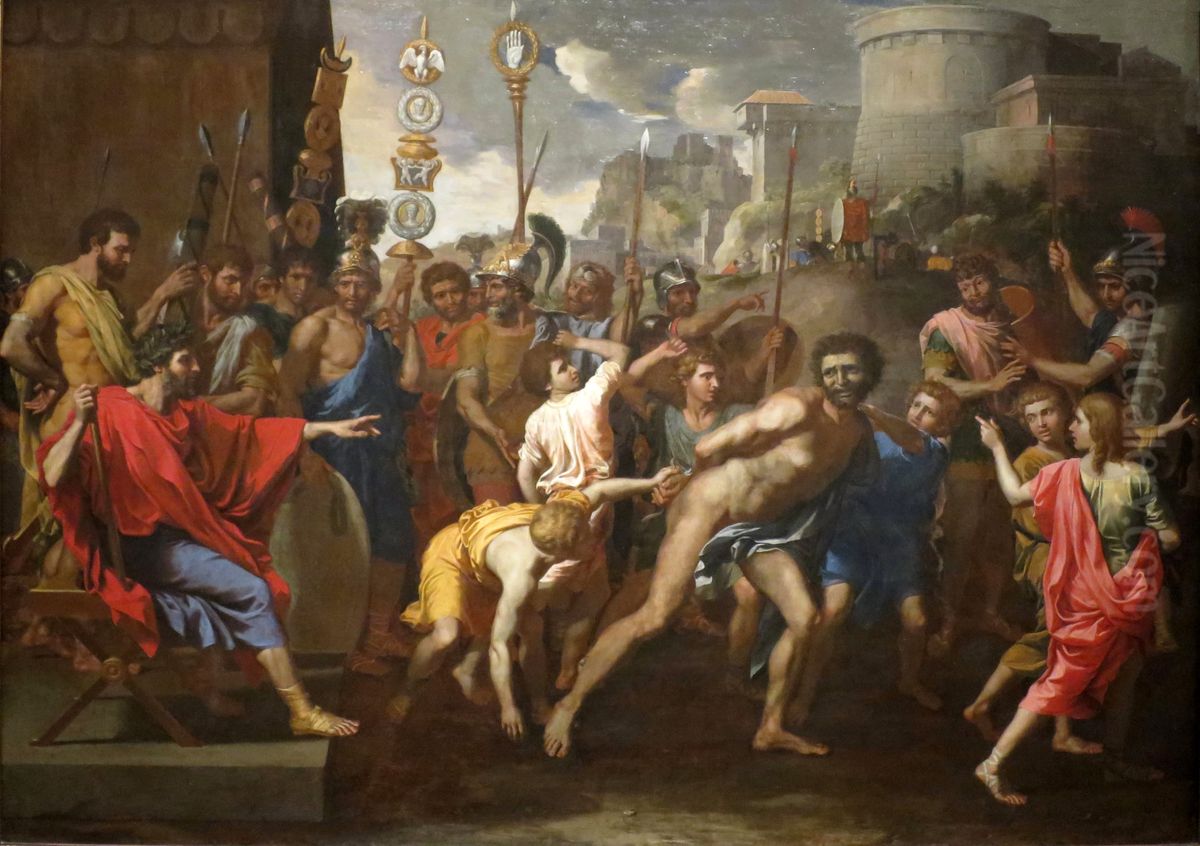 Camille et le maitre d'ecole de Faleries Oil Painting by Nicolas Poussin Camille et le maitre d'ecole de Faleries Oil Painting by Nicolas Poussin