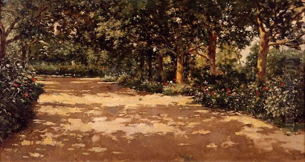 Un jardin valenciano Oil Painting by Joaquin Agrasot y Juan