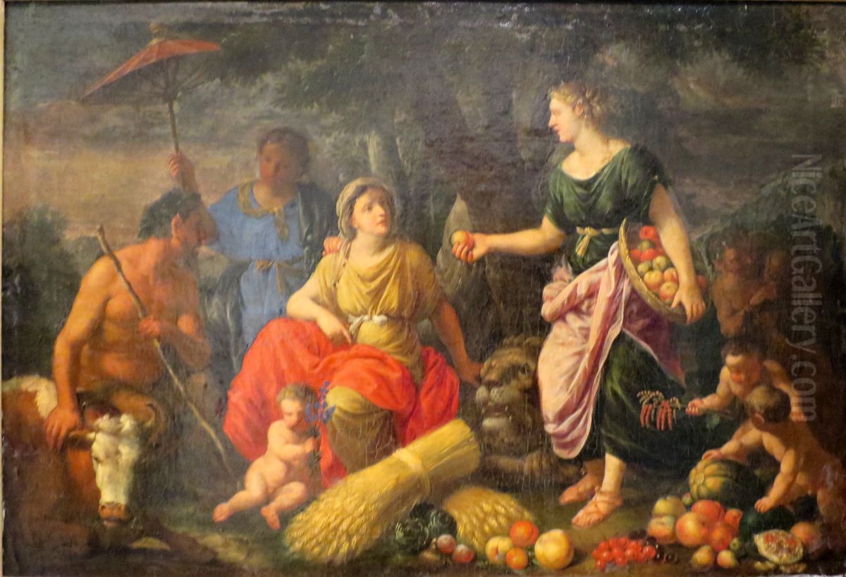 Autumn Allegory Oil Painting by Livio Agresti
