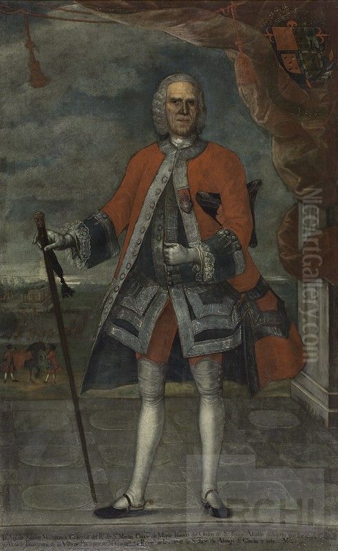 Retrato de Agustin de Salazar y Munatones, I conde de Monteblanco (1702-1771) Oil Painting by Cristobal Lozano