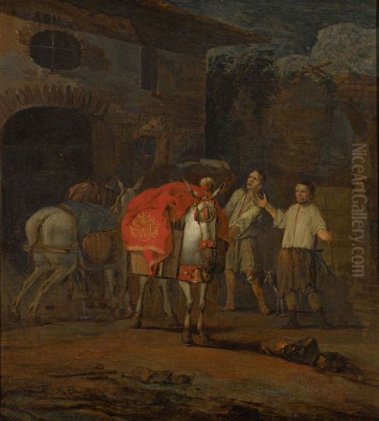 The Adoration of the Mule Oil Painting by Abraham Doornbos