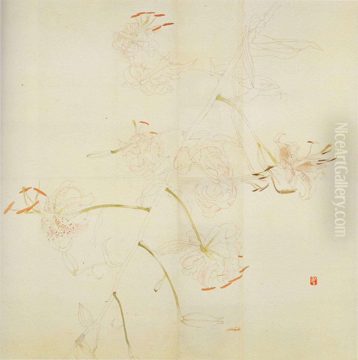 Lilies Oil Painting by Aimitsu
