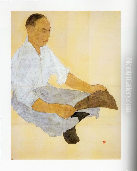 Portrait of Mr.Hatakeyama Masasuke Oil Painting by Aimitsu