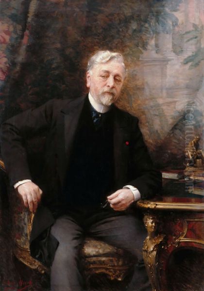 Portrait ofGustave Eiffel Oil Painting by Aime Morot