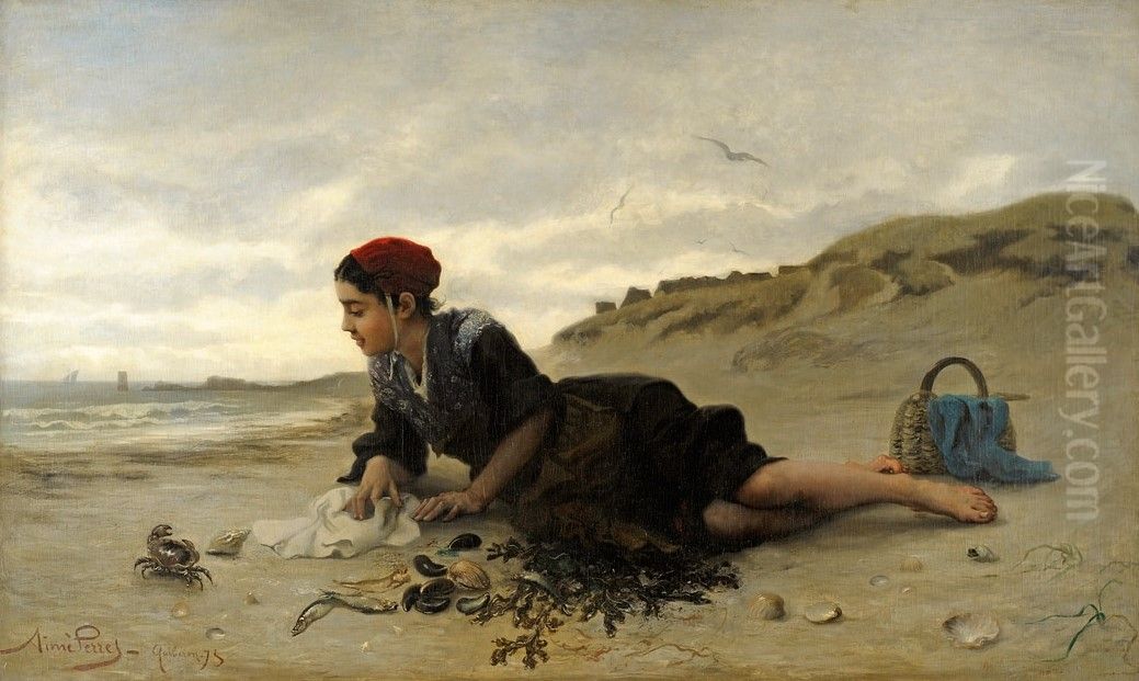 Fille du pecheur Oil Painting by Aime Perret