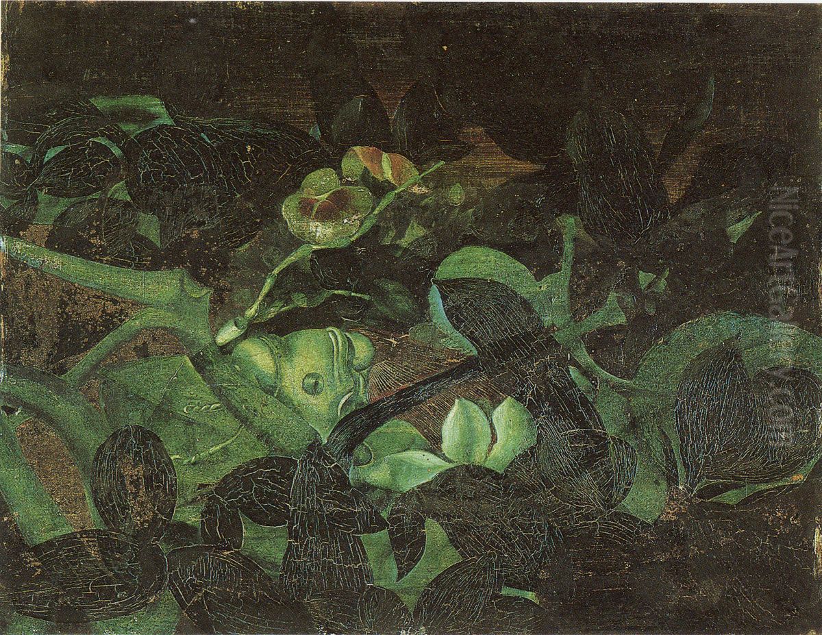 Insect in Flower Garden Oil Painting by Aimitsu