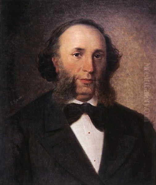 Portrait of I.K. Aivazovsky Oil Painting by Ivan Kramskoi