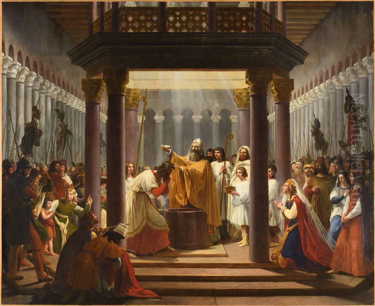Bapteme de Clovis Oil Painting by Jean Alaux
