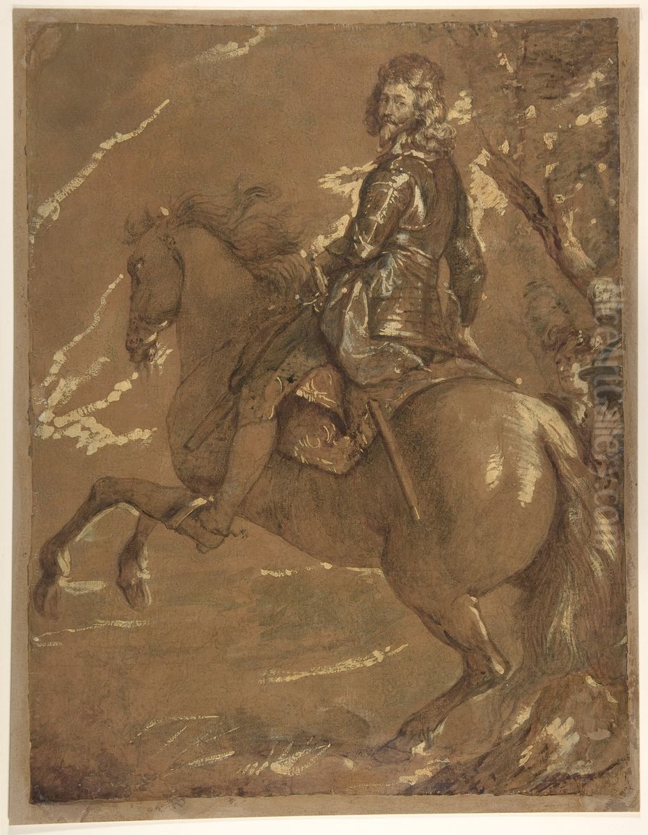 Albert de Ligne, Count of Arenberg, Prince of Brabancon, (1600-1674) Oil Painting by Sir Anthony Van Dyck