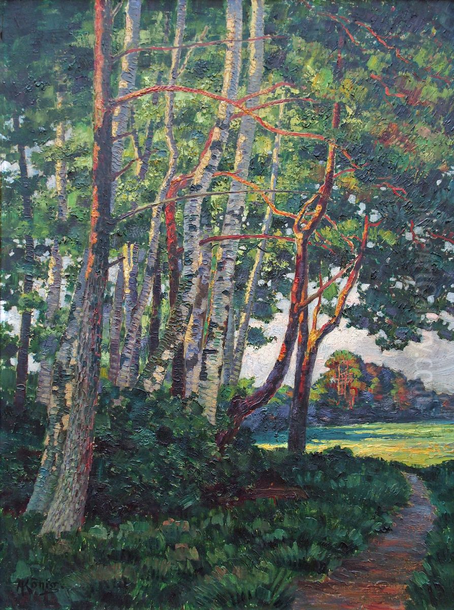 Nachmittagssonne Oil Painting by Albert Konig