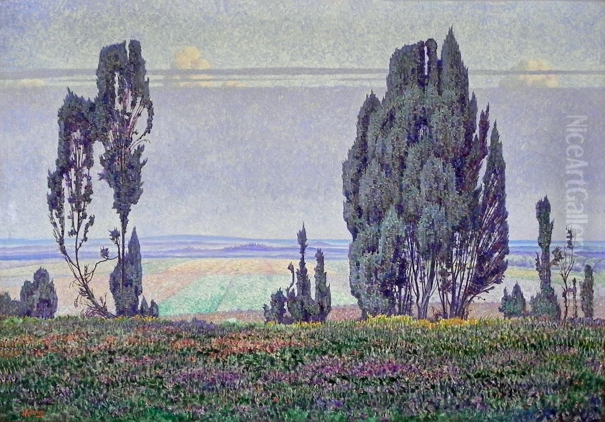 Landschaft (Blaues Land) Oil Painting by Albert Konig