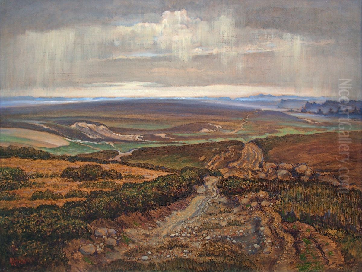 Regenstimmung Oil Painting by Albert Konig