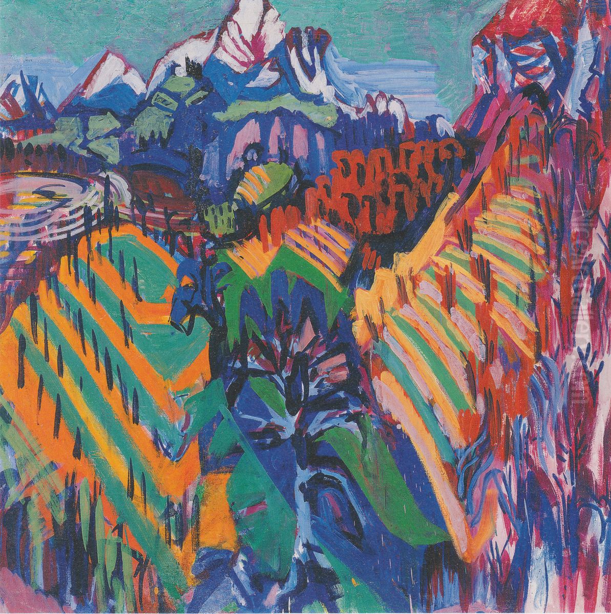 Rebberge im Tessin Oil Painting by Albert Muller