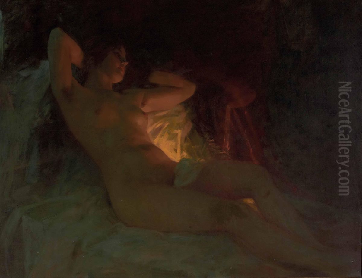 Nude Oil Painting by Albert Ritzberger