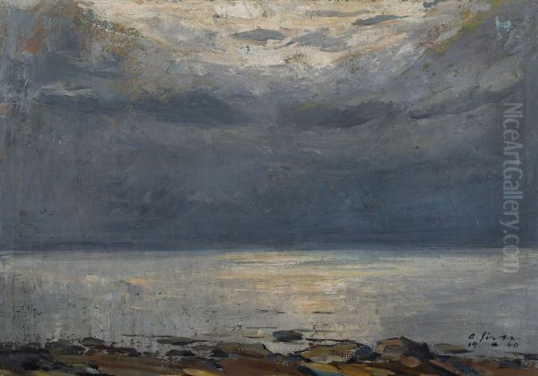Before a Storm Oil Painting by Albert Sirk