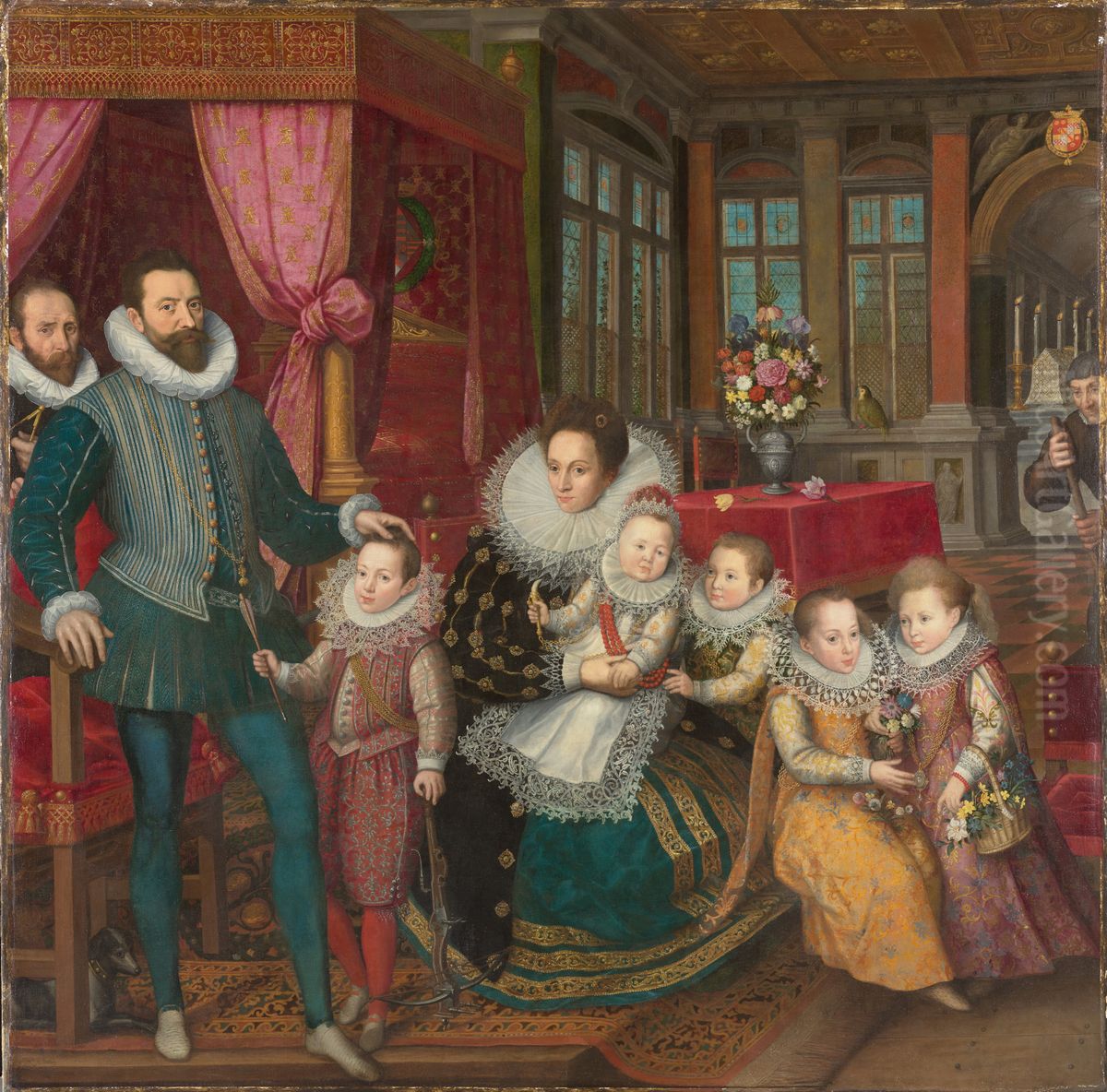 Charles d'Arenberg and Anne de Croy with their children Oil Painting by Frans Pourbus the younger