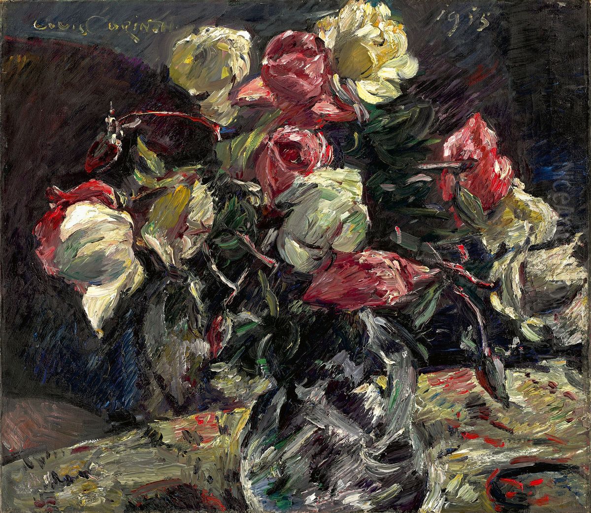 Helle Rosen Oil Painting by Lovis (Franz Heinrich Louis) Corinth