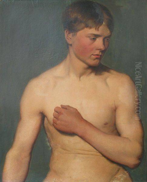 Study of a young man. Oil Painting by Albert Wang
